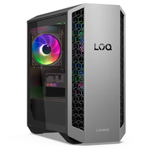 Lenovo LOQ Tower Gen 10, Luna Grey - Gaming Desktop | Gaming PC - AMD Ryzen? 7 8745HX - 512 GB SSD - 16 GB RAM - Windows 11 Home | 91DFCTO1WWIN2