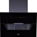 Elica 60cm 1350 m3/hr Filterless Autoclean Angular Kitchen Chimney with 15 Years Motor & 5 Years Comprehensive Warranty | EFL 207 HAC LTW VMS 60 | Black | Touch + Motion Sensor Control