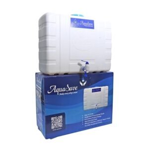 AquaSave Make Every Drop Count RR Without Sensor RO Waste Water Storage Translucent Tank 30 Liters with Drip Irrigation kit| Food Grade HDPE Plastic | Wall mountable with Stand | Suitable for All RO