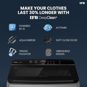 IFB 7 Kg 5 Star with Deep Clean® Technology, AI Powered, Fully Automatic Top Load Washing Machine (TL701MG1, ActivMix, Aqua Energie, Med Grey)