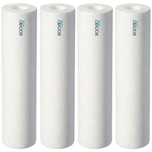 KONVIO NEER 10 Inch High Density Spun Pre-Filter (5 Micron PP Spun) Cartridge Compatible for 10 Inch Pre-Filter Housing of All Water Purifier | Pack of 4 Spun
