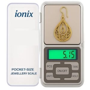 IONIX Jewellery Scale | Weight Scale | Digital Weight Machine | weight machine for gold | Electronic weighing machines for Jewellery 0.01G to 200G Small Weight Machine for Shop - Silver