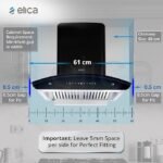 Elica 60 cm 1500 m3/hr Baffle Filter Autoclean Kitchen Chimney with 15 Years Motor & 5 Years Comprehensive Warranty (WD TBF HAC 60 MS NERO, Touch + Motion Sensor Control, Black)